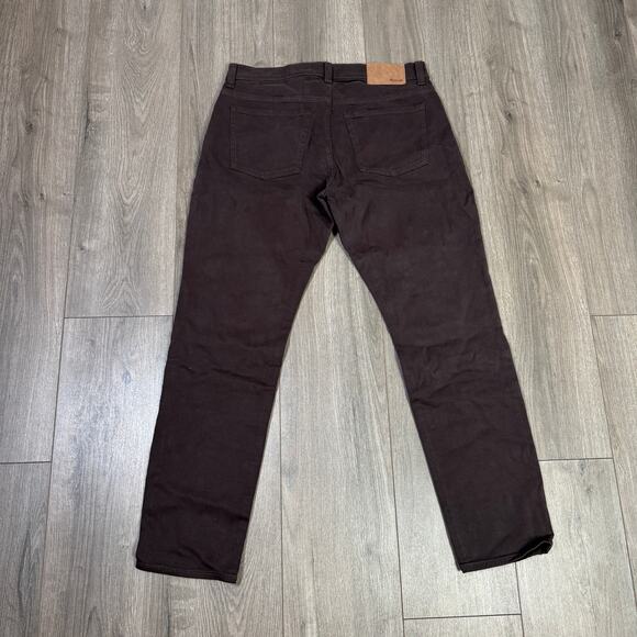 Madewell The Athletic Allday Slim Pant Mens 32x30 Dark Carob Stretch Tapered Leg - Picture 7 of 9